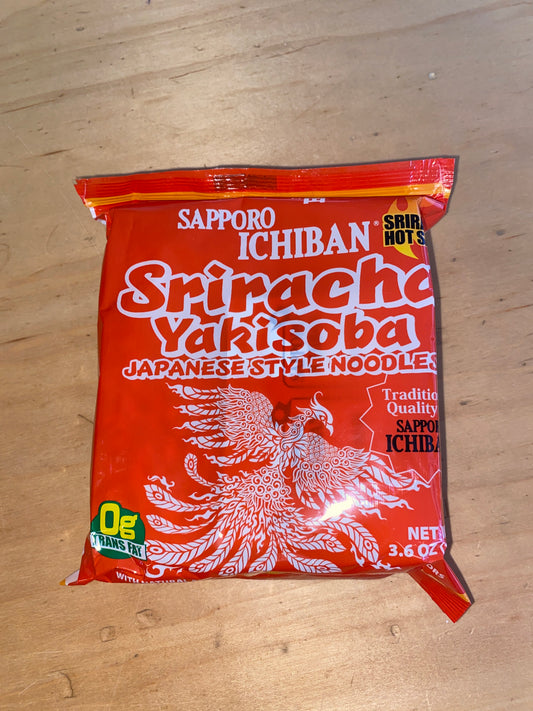 SAPPORO ICHIBAN SRIRACHA YAKISOBA RAMEN