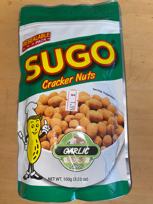 SUGO CRACKER NUTS 100G GARLIC FLVR